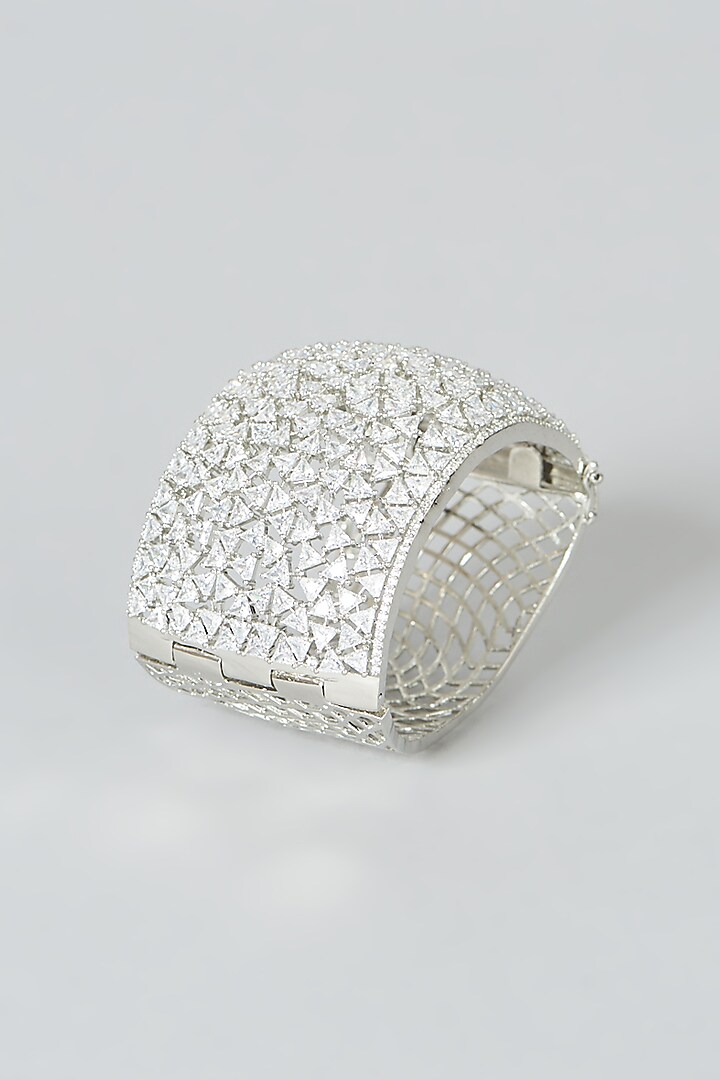 White Finish Zircon Bracelet by Aster at Pernia's Pop Up Shop