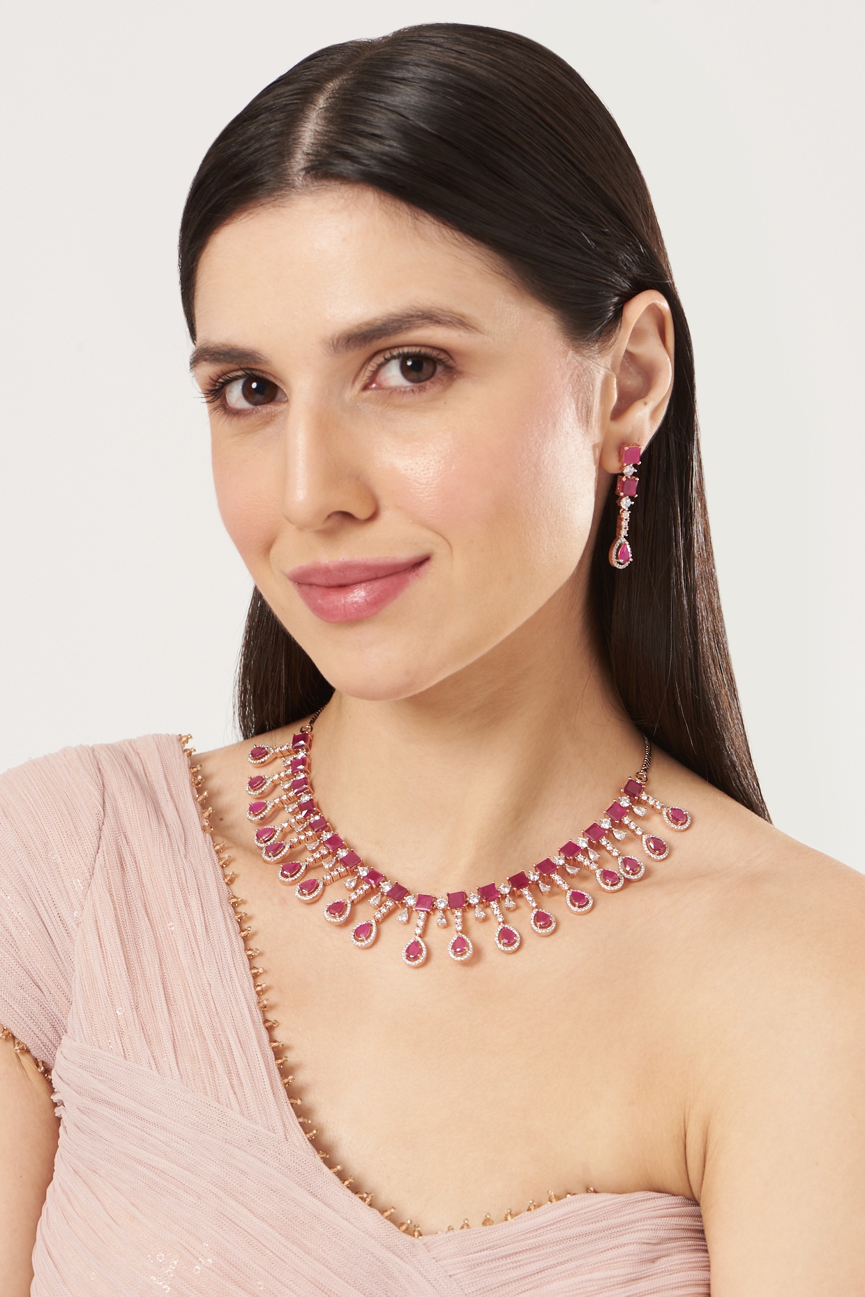 Latest on sale ruby necklace