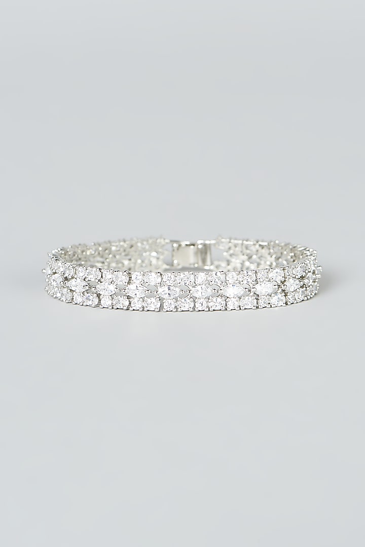 White Finish Zircon Bracelet by Aster at Pernia's Pop Up Shop