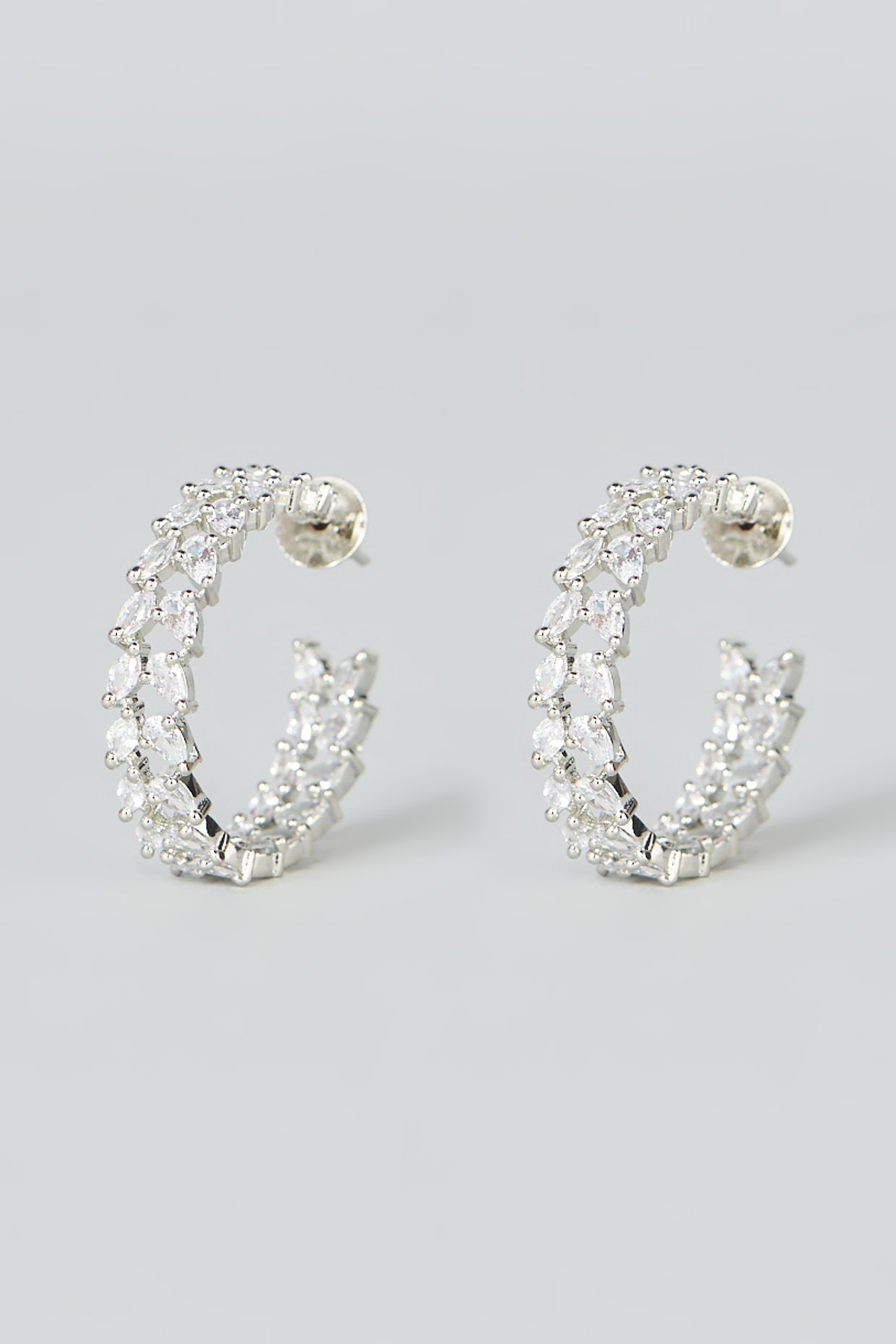 Faux diamond clearance hoop earrings