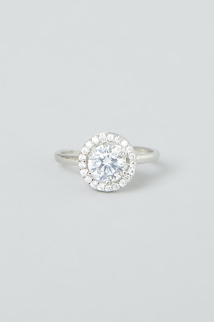 White Finish Zircon Ring by Aster at Pernia's Pop Up Shop