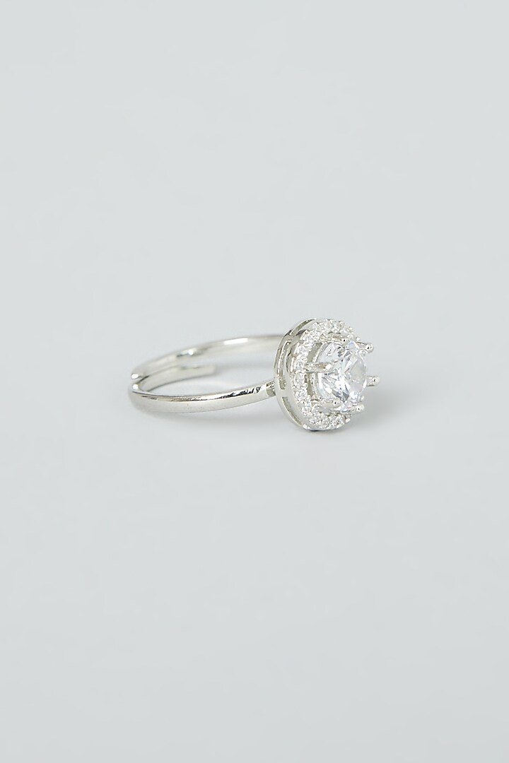 White Finish Zircon Ring by Aster at Pernia's Pop Up Shop