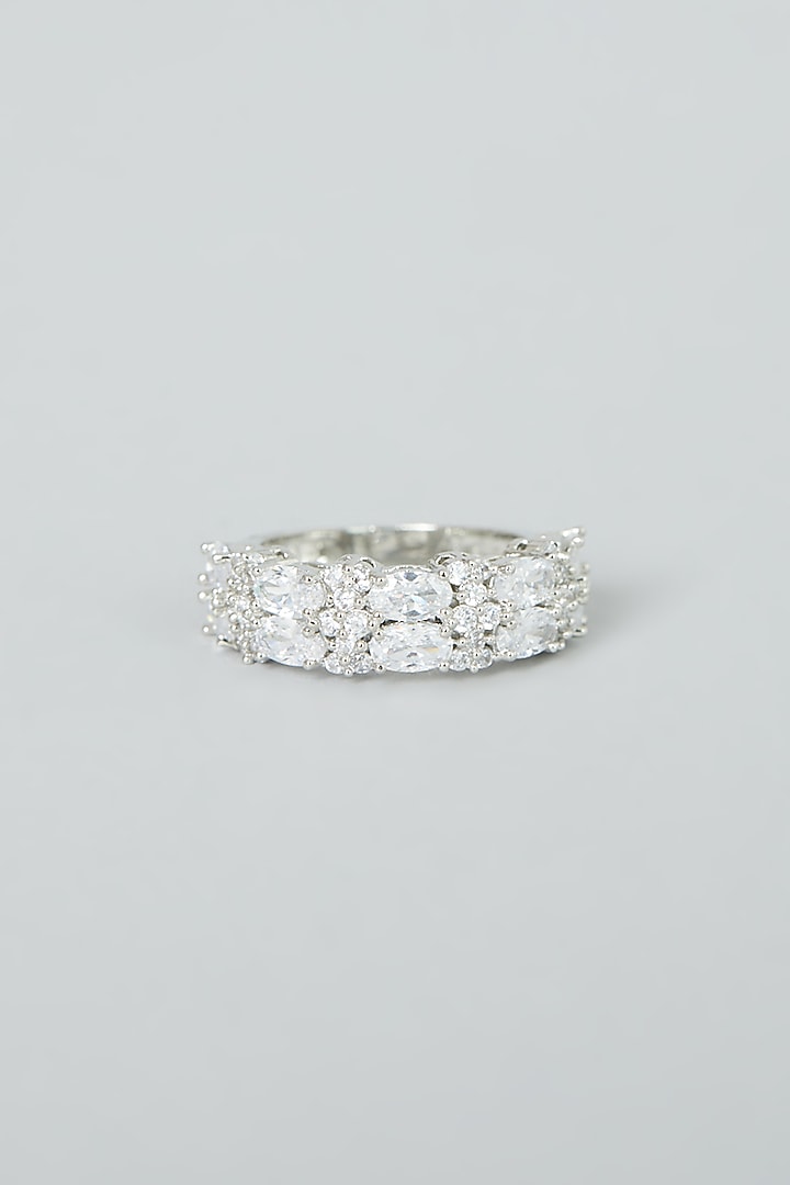 White Finish Zircon Ring by Aster at Pernia's Pop Up Shop
