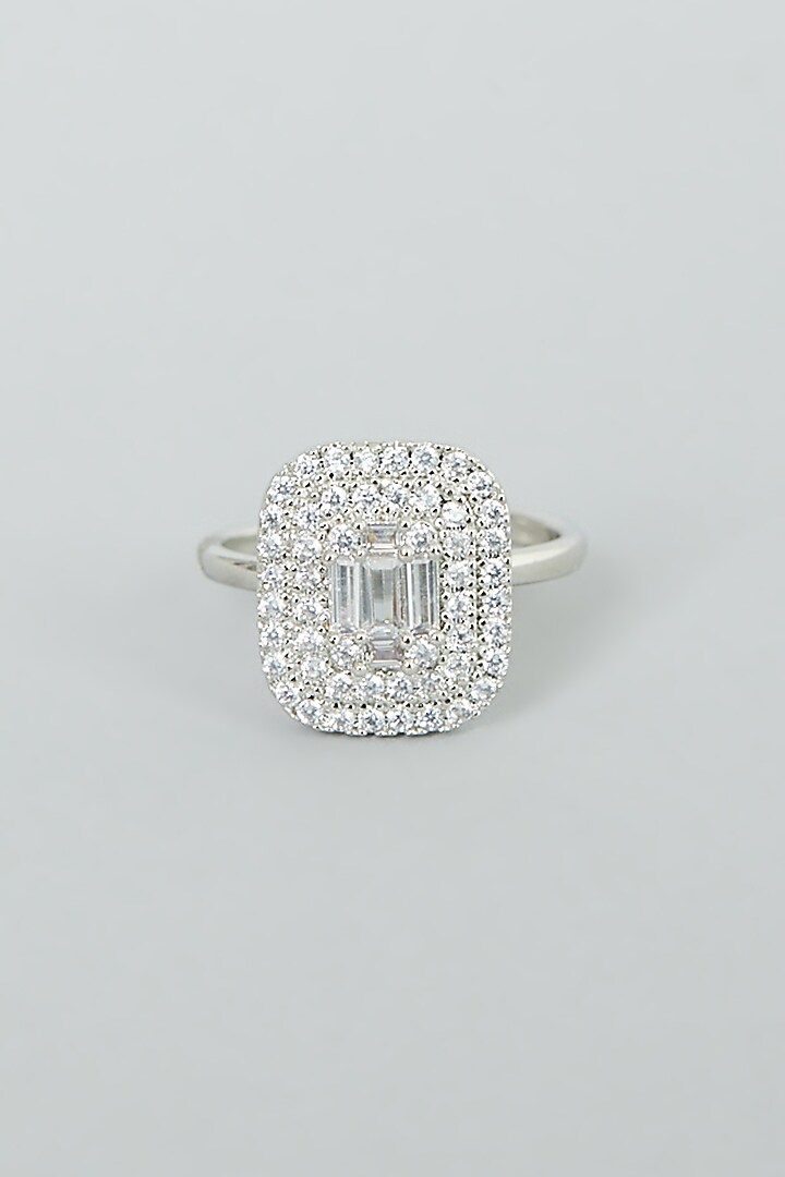 White Finish Zircon Ring by Aster at Pernia's Pop Up Shop