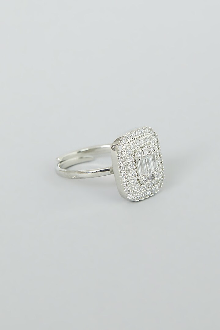 White Finish Zircon Ring by Aster at Pernia's Pop Up Shop