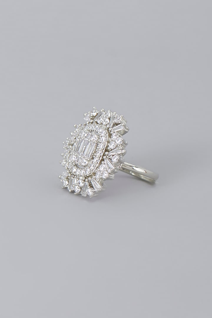 White Finish Zircon Ring by Aster at Pernia's Pop Up Shop