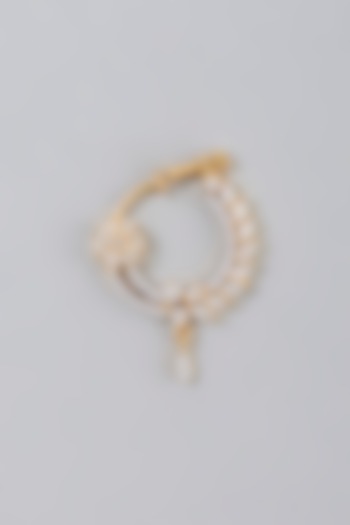 Gold Finish Zircon Nose Ring by Aster