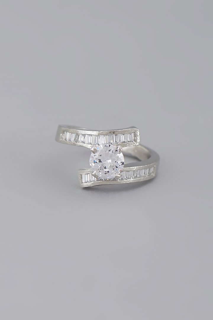 White Finish Zircon Ring by Aster at Pernia's Pop Up Shop