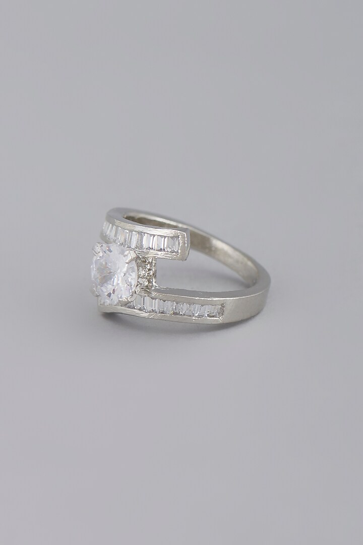 White Finish Zircon Ring by Aster at Pernia's Pop Up Shop