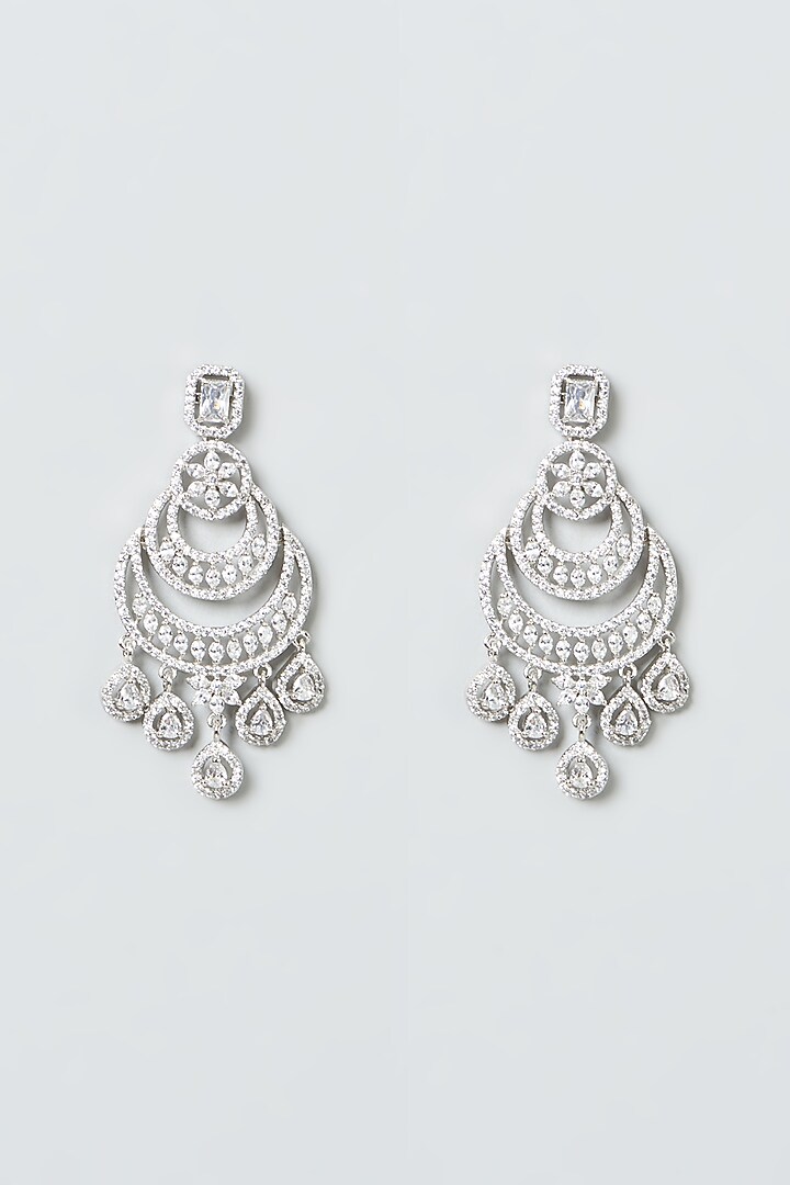 White Finish Zircons Layered Necklace Set by Aster at Pernia's Pop Up Shop
