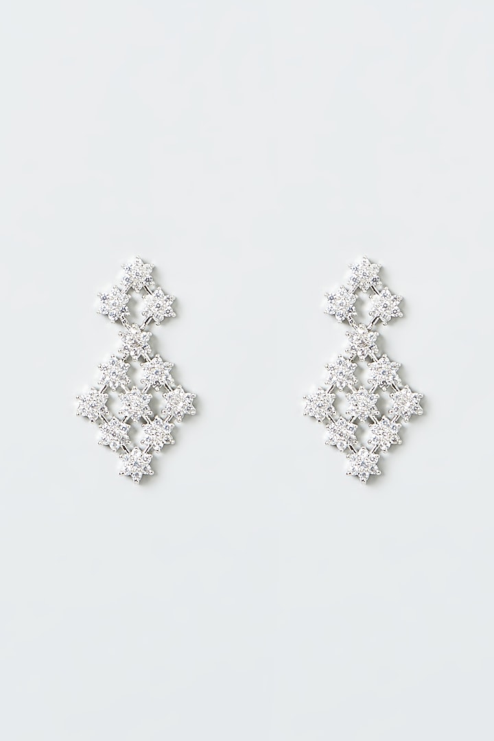 White Finish Zircons Necklace Set by Aster at Pernia's Pop Up Shop