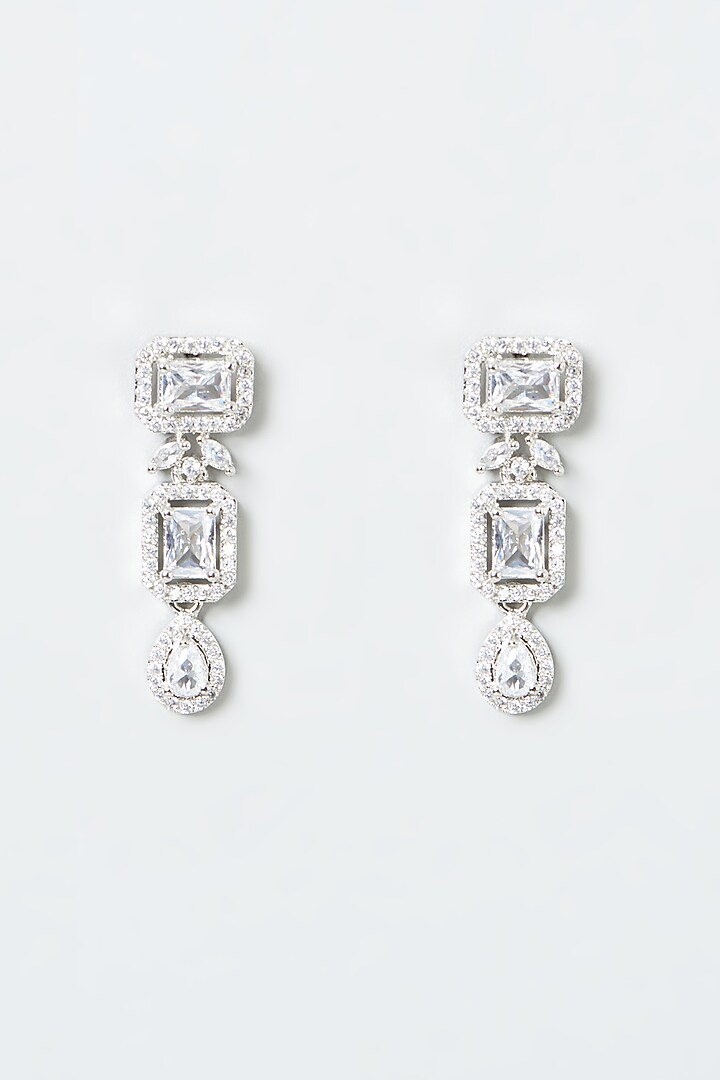 White Finish Zircon Necklace Set by Aster at Pernia's Pop Up Shop