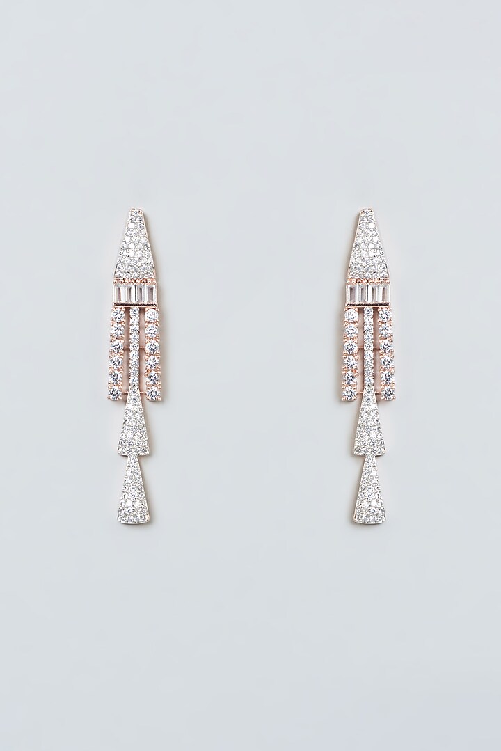 Rose Gold Finish Zircon Choker Necklace Set by Aster at Pernia's Pop Up Shop