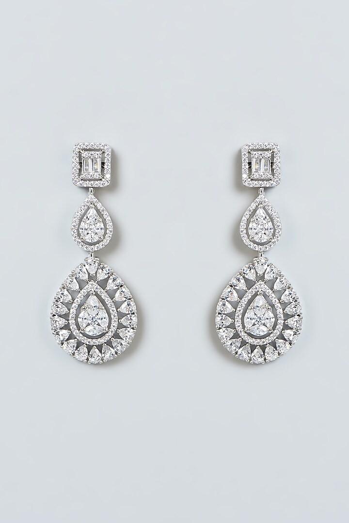 White Finish Zircon Necklace Set by Aster at Pernia's Pop Up Shop