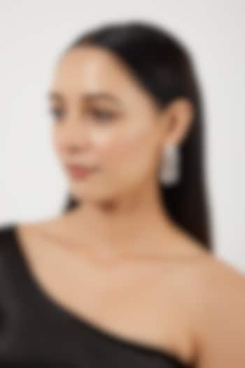 Gold Finish Zircon Dangler Earrings by Aster at Pernia's Pop Up Shop