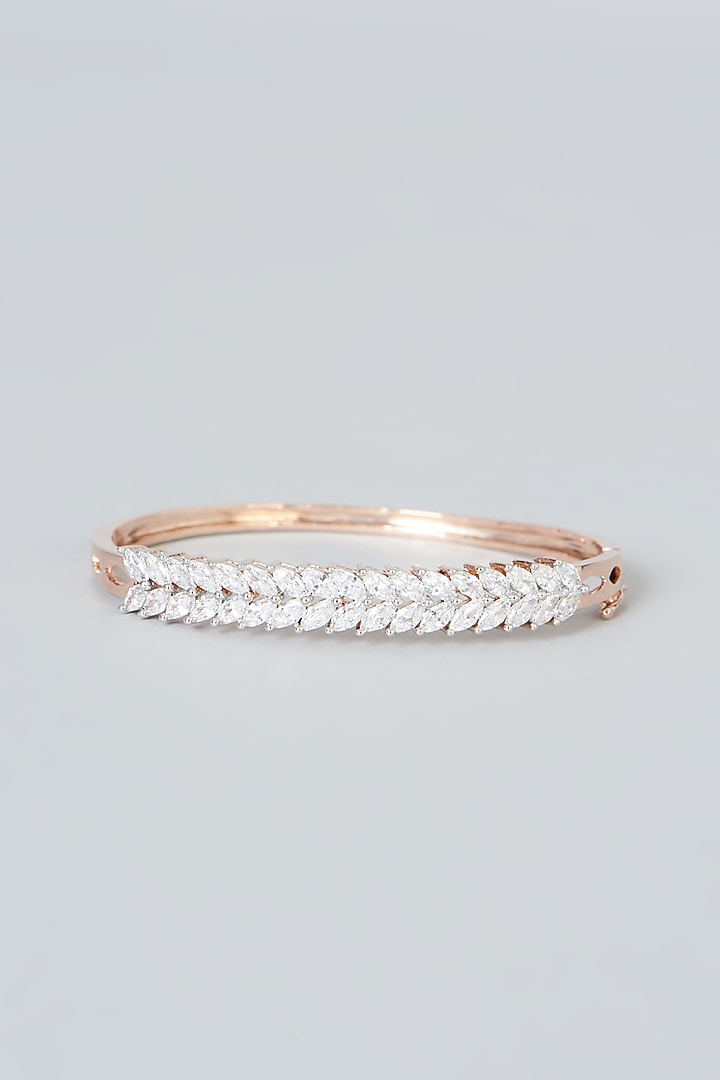 Rose Gold Finish Zircon Bracelet by Aster at Pernia's Pop Up Shop
