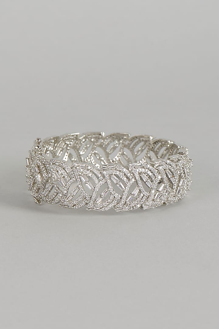 White Finish Zircon Bracelet by Aster at Pernia's Pop Up Shop