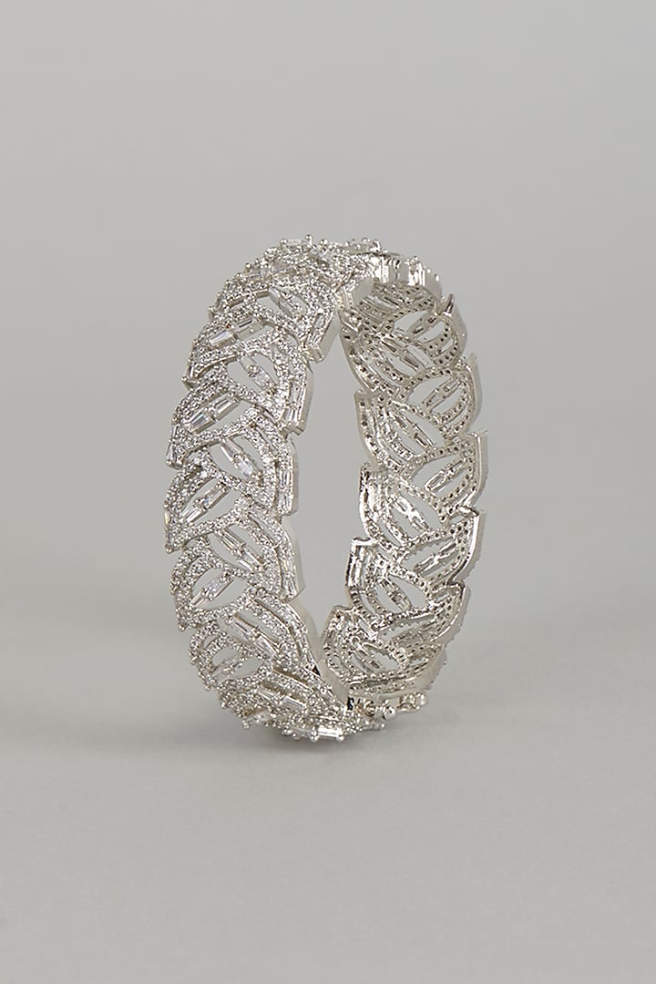 White Finish Zircon Bracelet by Aster at Pernia's Pop Up Shop