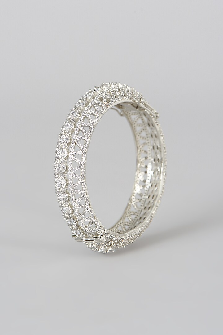 White Finish Zircon Bracelet by Aster at Pernia's Pop Up Shop