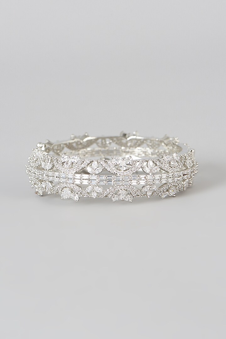 White Finish Zircon Bracelet by Aster at Pernia's Pop Up Shop