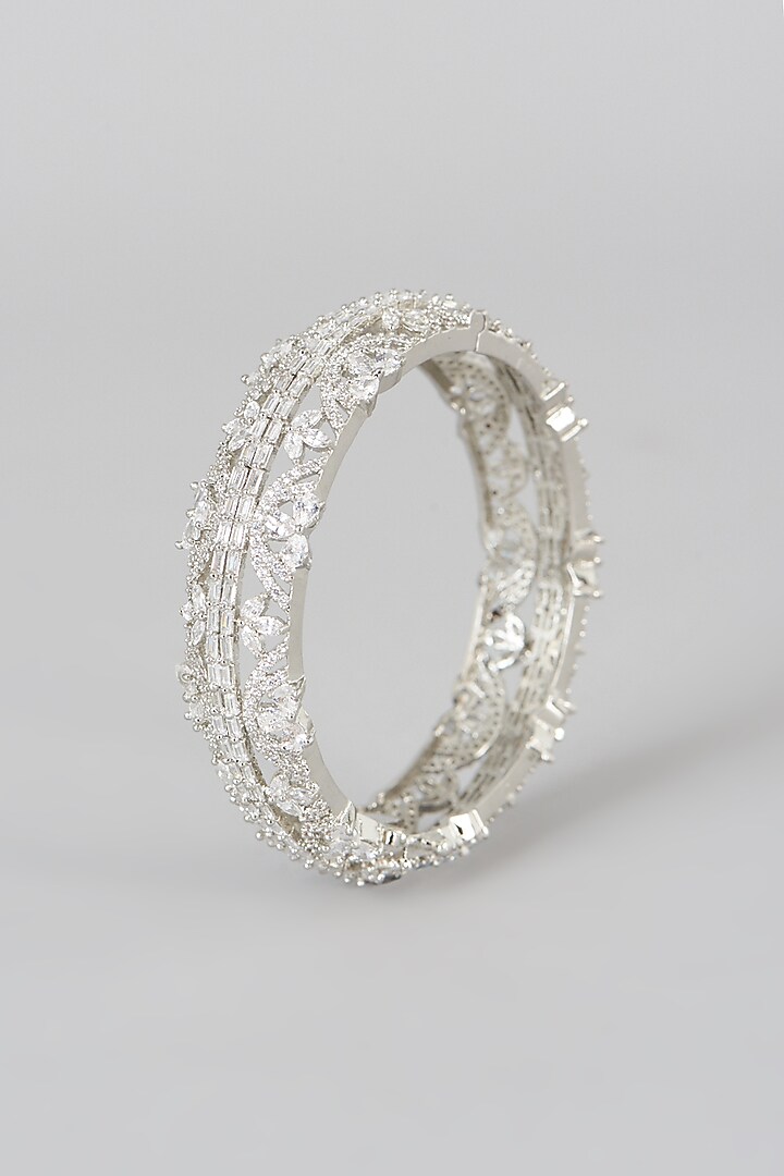 White Finish Zircon Bracelet by Aster at Pernia's Pop Up Shop