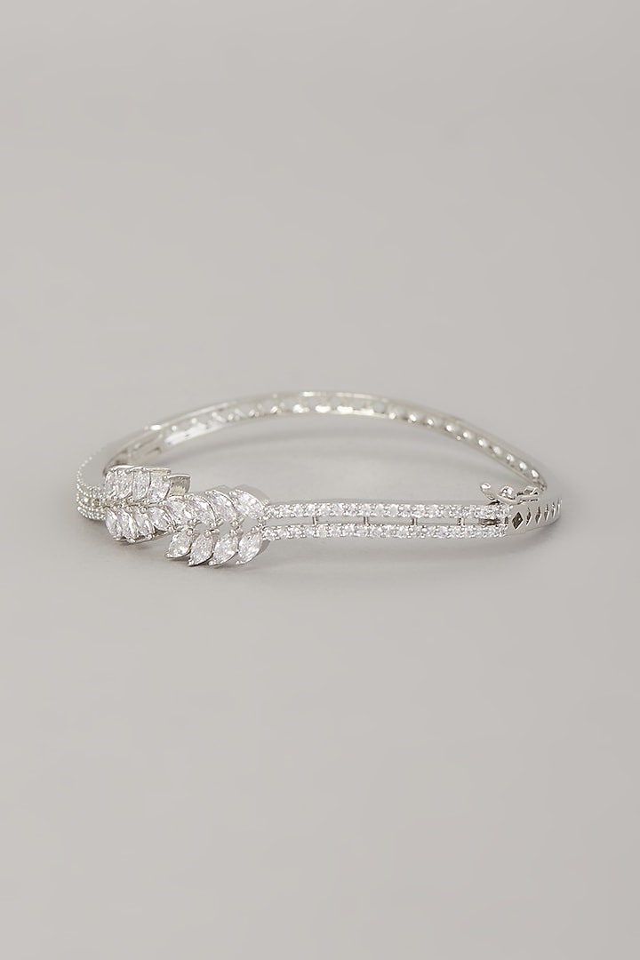 White Finish Zircon Bracelet by Aster at Pernia's Pop Up Shop