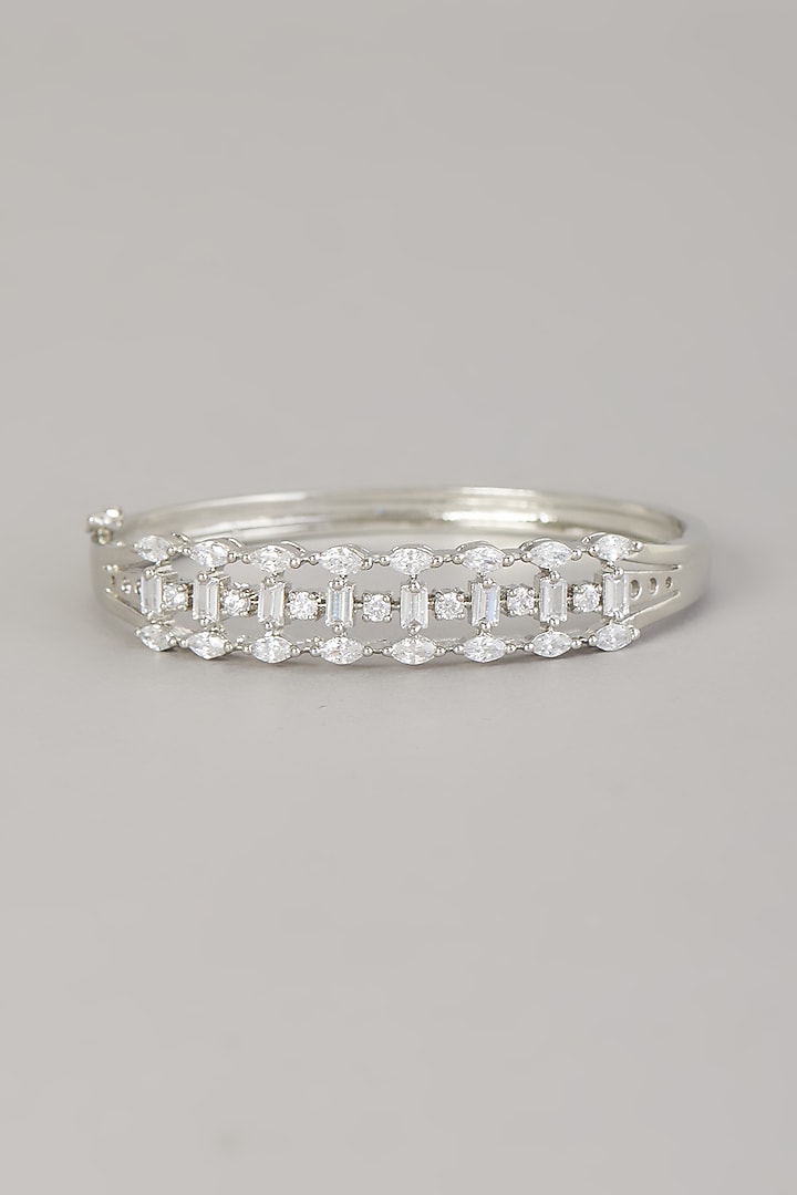 White Finish Zircon Bracelet by Aster at Pernia's Pop Up Shop
