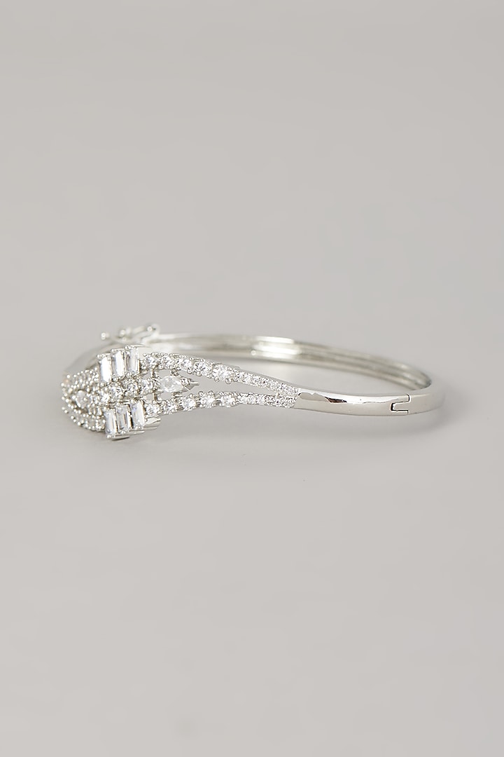 White Finish Zircon Bracelet by Aster at Pernia's Pop Up Shop