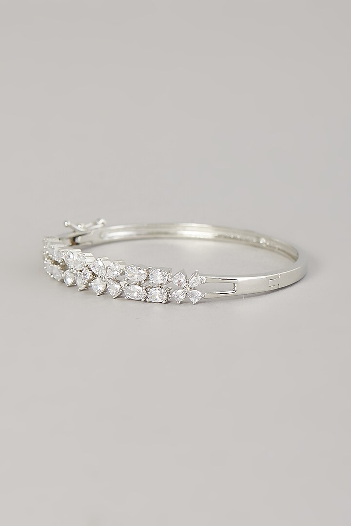White Finish Zircon Bracelet by Aster at Pernia's Pop Up Shop