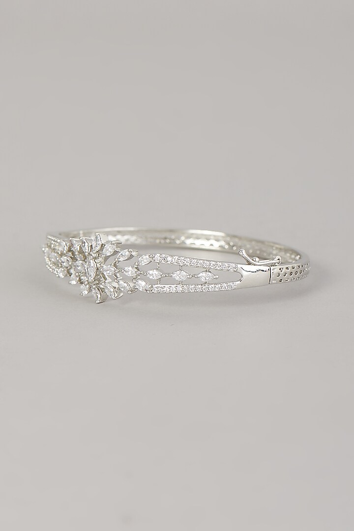 White Finish Zircon Bracelet by Aster at Pernia's Pop Up Shop