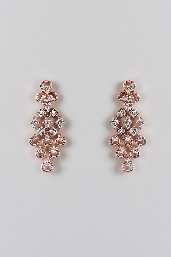 Rose Gold Finish Zircon Necklace Set by Aster at Pernia's Pop Up Shop