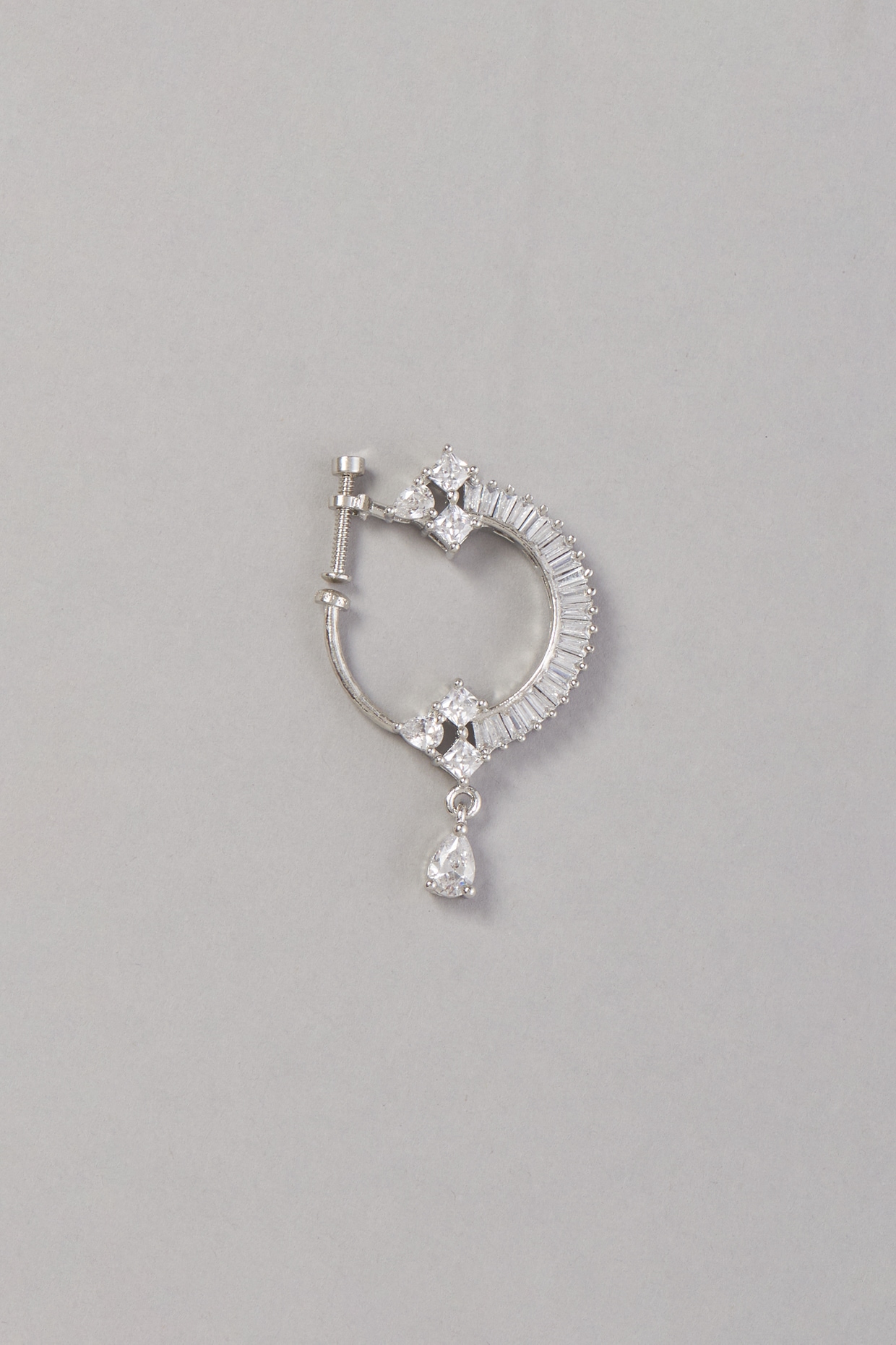 Wholesale cool style c shape water droplets alloy inlay zircon nose ring -  Nihaojewelry