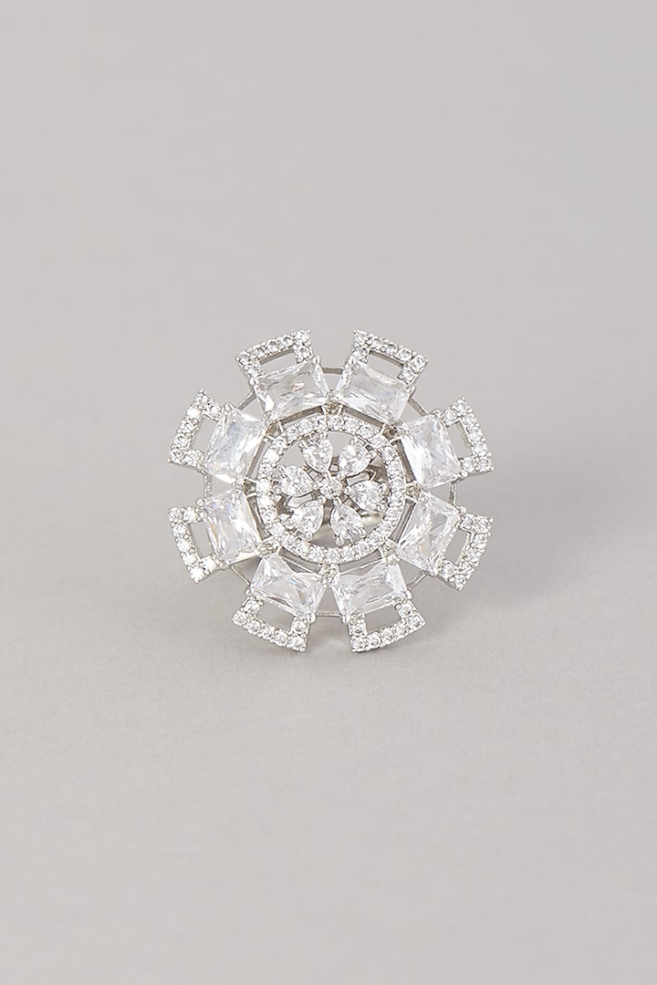 White Finish Zircon Ring by Aster at Pernia's Pop Up Shop