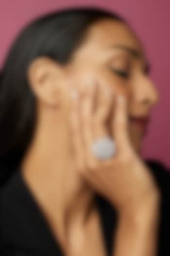 White Finish Zircon Ring by Aster at Pernia's Pop Up Shop