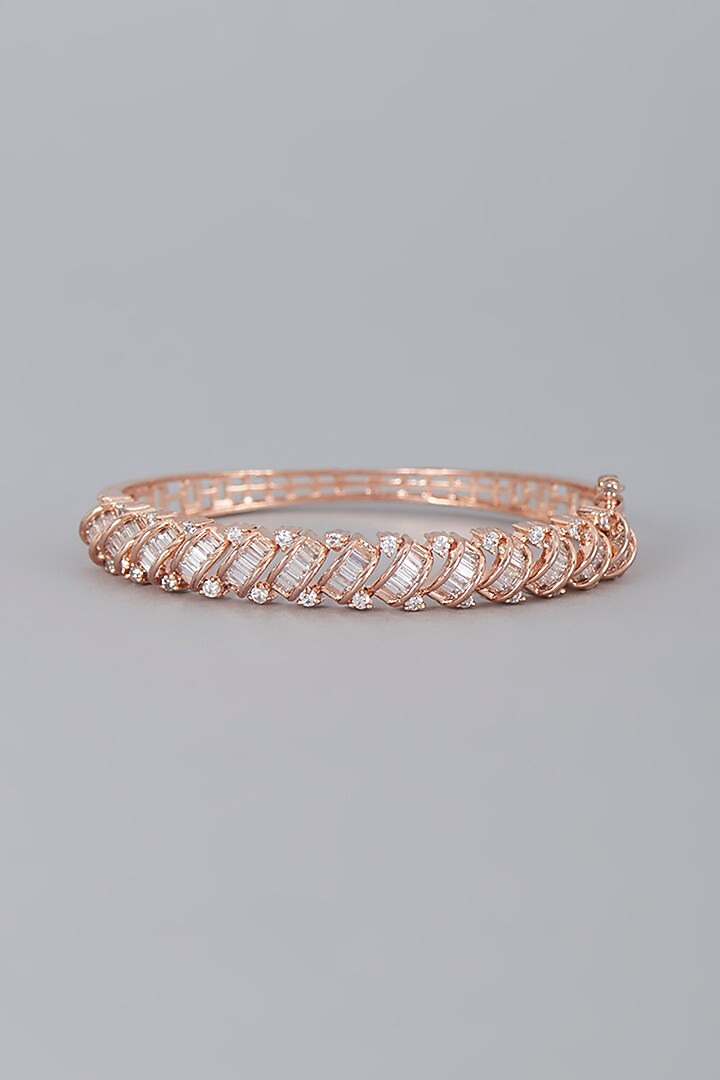 Rose Gold Finish Zircon Bracelet by Aster at Pernia's Pop Up Shop