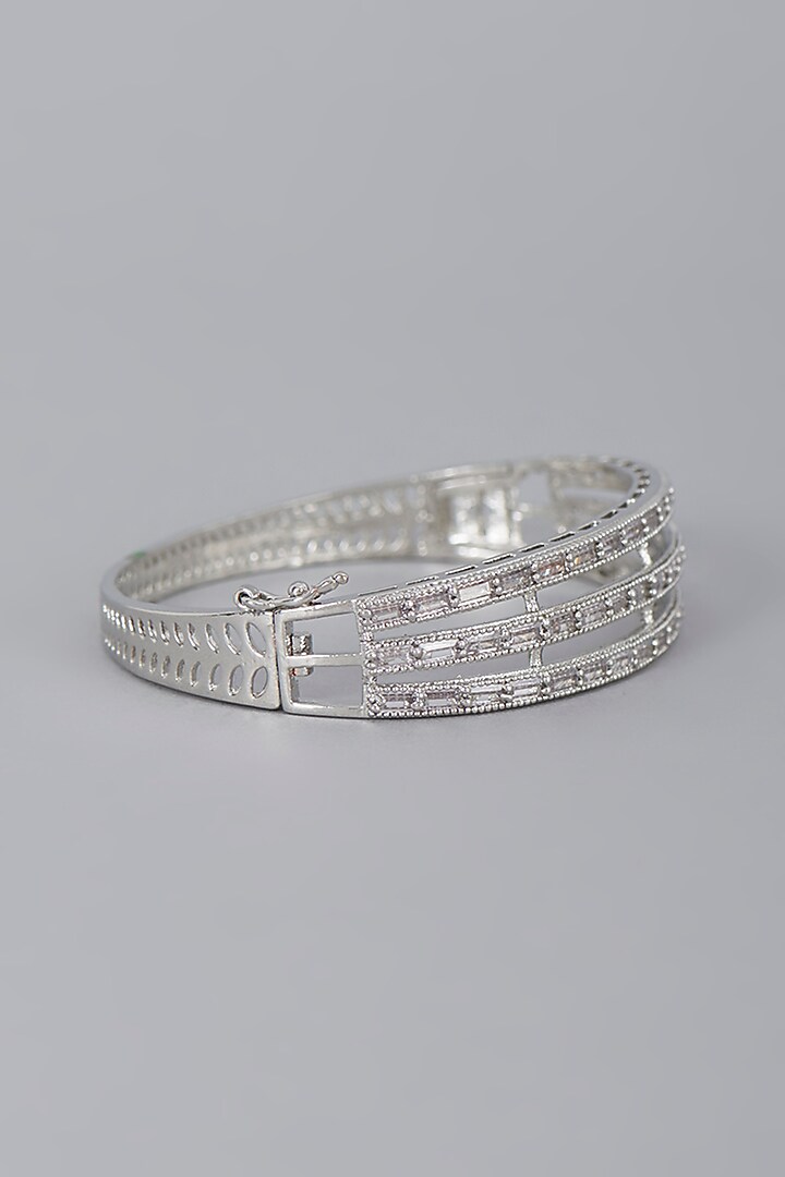 White Finish Zircon Bracelet by Aster at Pernia's Pop Up Shop
