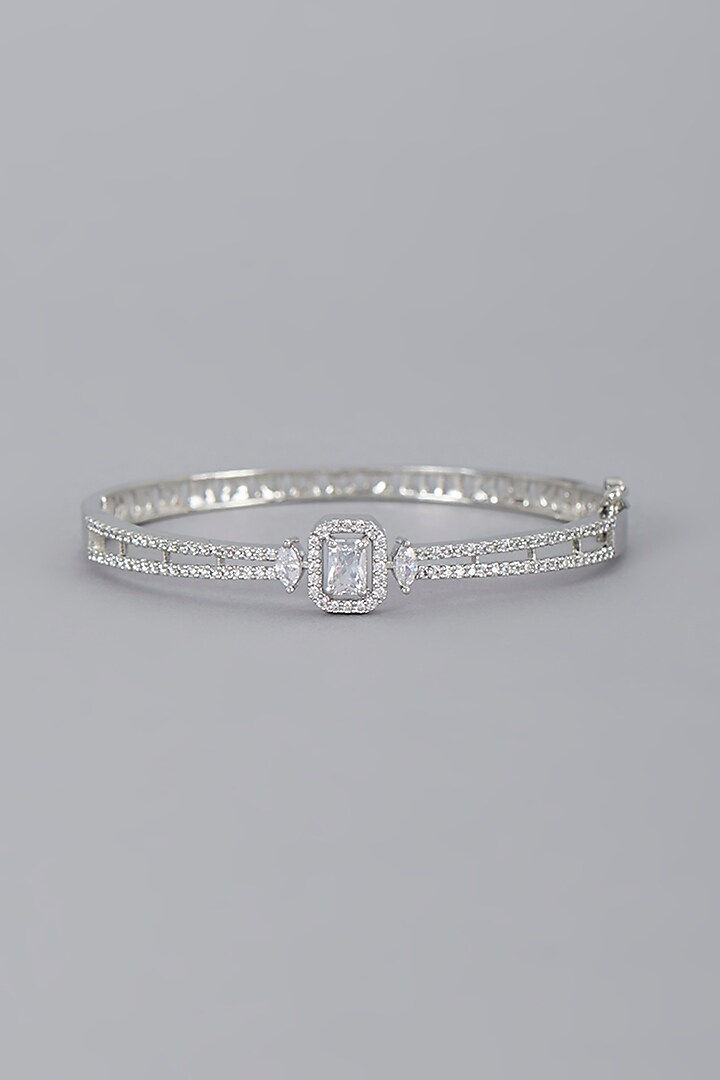 White Finish Zircon Bracelet by Aster at Pernia's Pop Up Shop