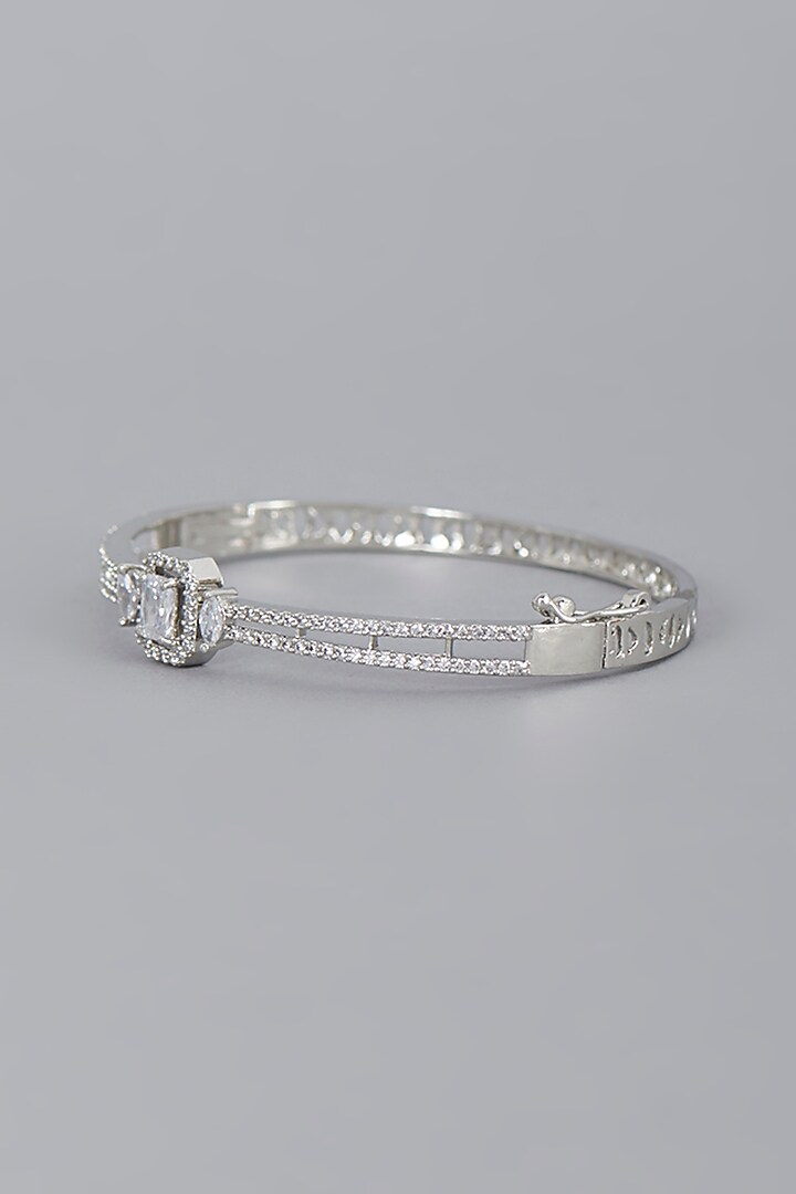 White Finish Zircon Bracelet by Aster at Pernia's Pop Up Shop