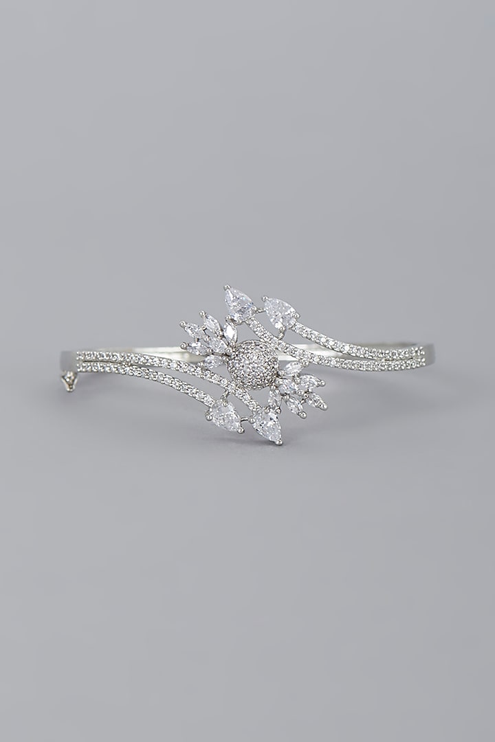 White Finish Zircon Bracelet by Aster at Pernia's Pop Up Shop
