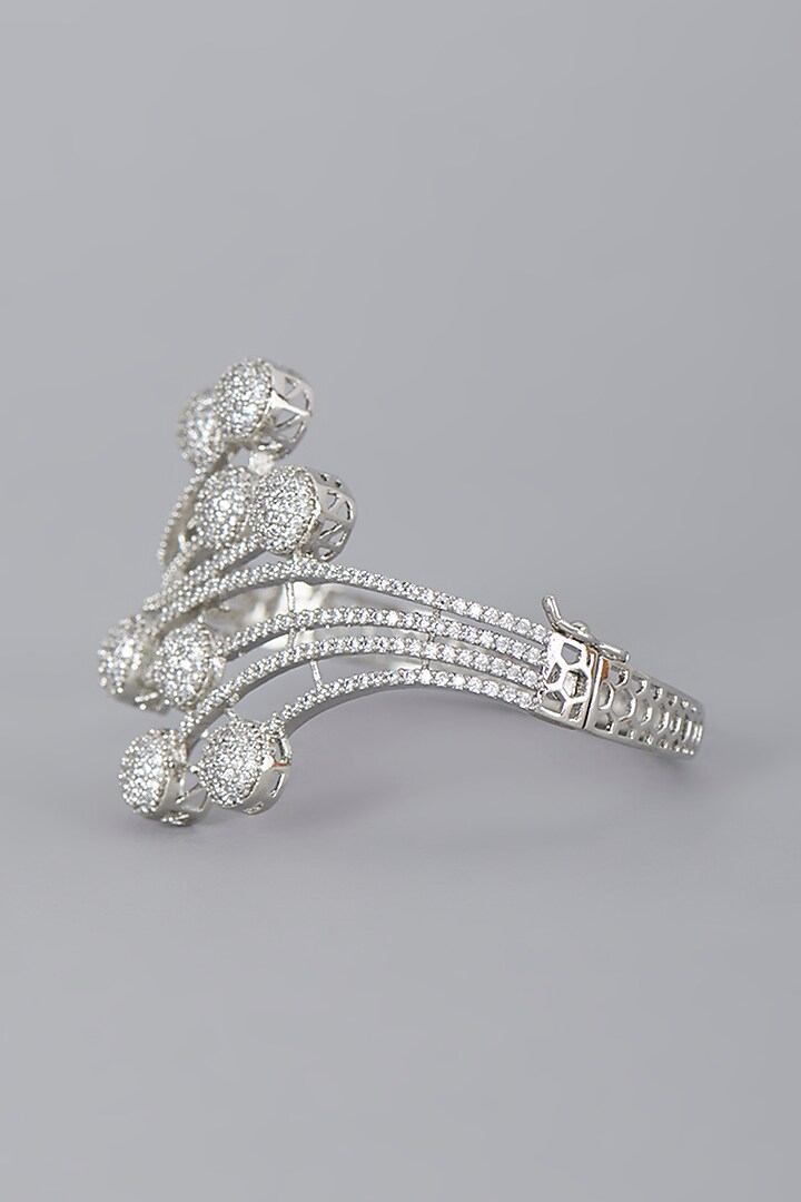 White Finish Zircon Bracelet by Aster at Pernia's Pop Up Shop