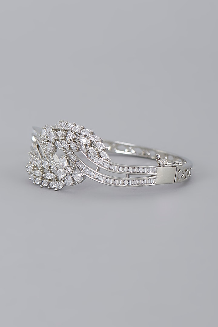White Finish Zircon Bracelet by Aster at Pernia's Pop Up Shop