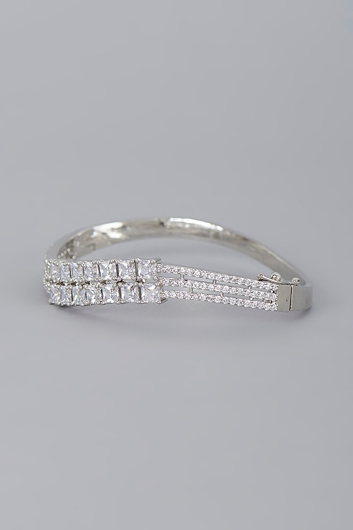 White Finish Zircon Bracelet by Aster at Pernia's Pop Up Shop