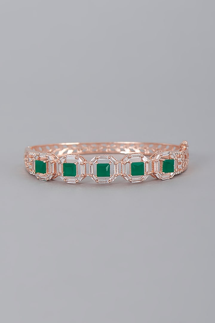 Rose Gold Finish Zircon Bracelet by Aster at Pernia's Pop Up Shop