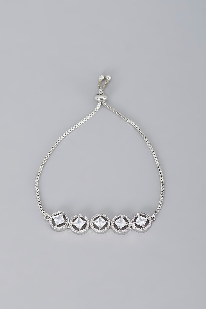 White Finish Zircon Bracelet by Aster at Pernia's Pop Up Shop