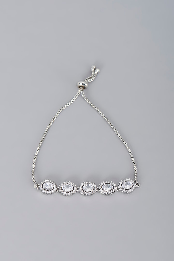 White Finish Zircon Bracelet by Aster at Pernia's Pop Up Shop