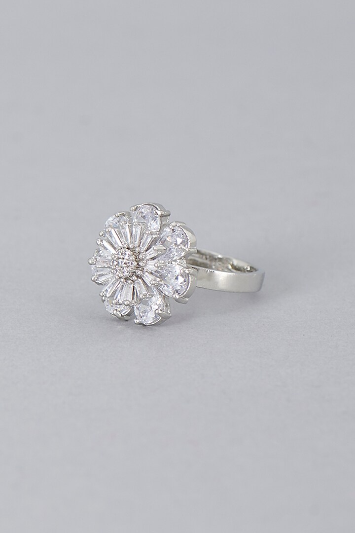 White Finish Zircon Ring by Aster at Pernia's Pop Up Shop