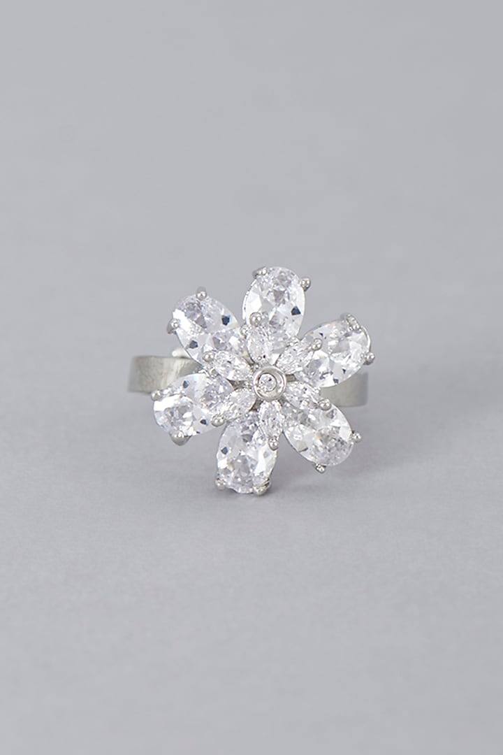 White Finish Zircon Ring by Aster at Pernia's Pop Up Shop
