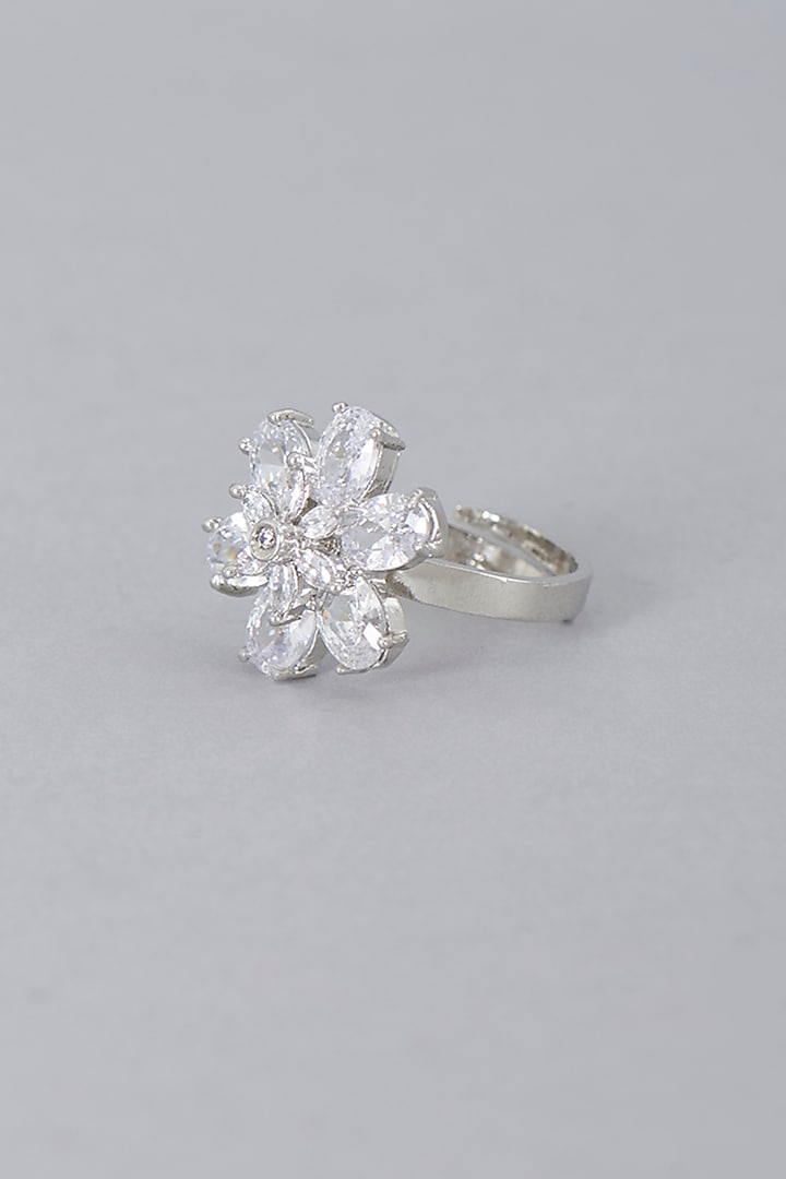 White Finish Zircon Ring by Aster at Pernia's Pop Up Shop