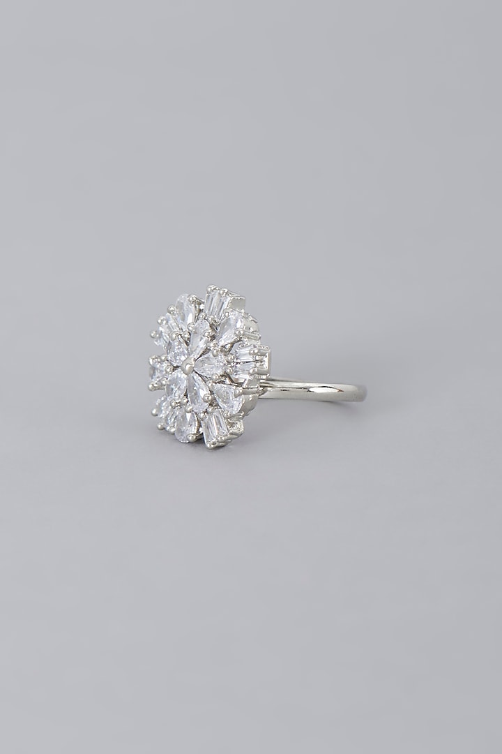 White Finish Zircon Ring by Aster at Pernia's Pop Up Shop