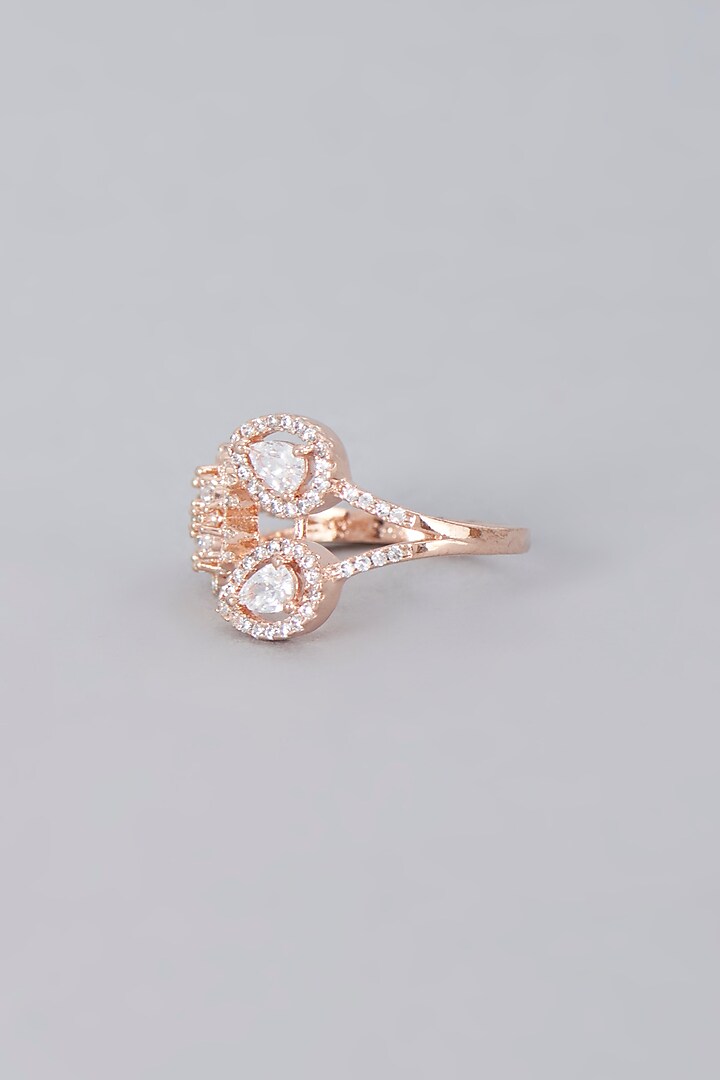 Rose Gold Finish Zircon Ring by Aster at Pernia's Pop Up Shop